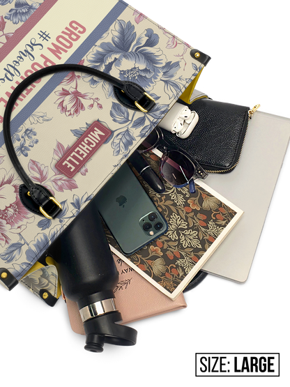 School Psychologist Grow Positive Thoughts Leather Bag