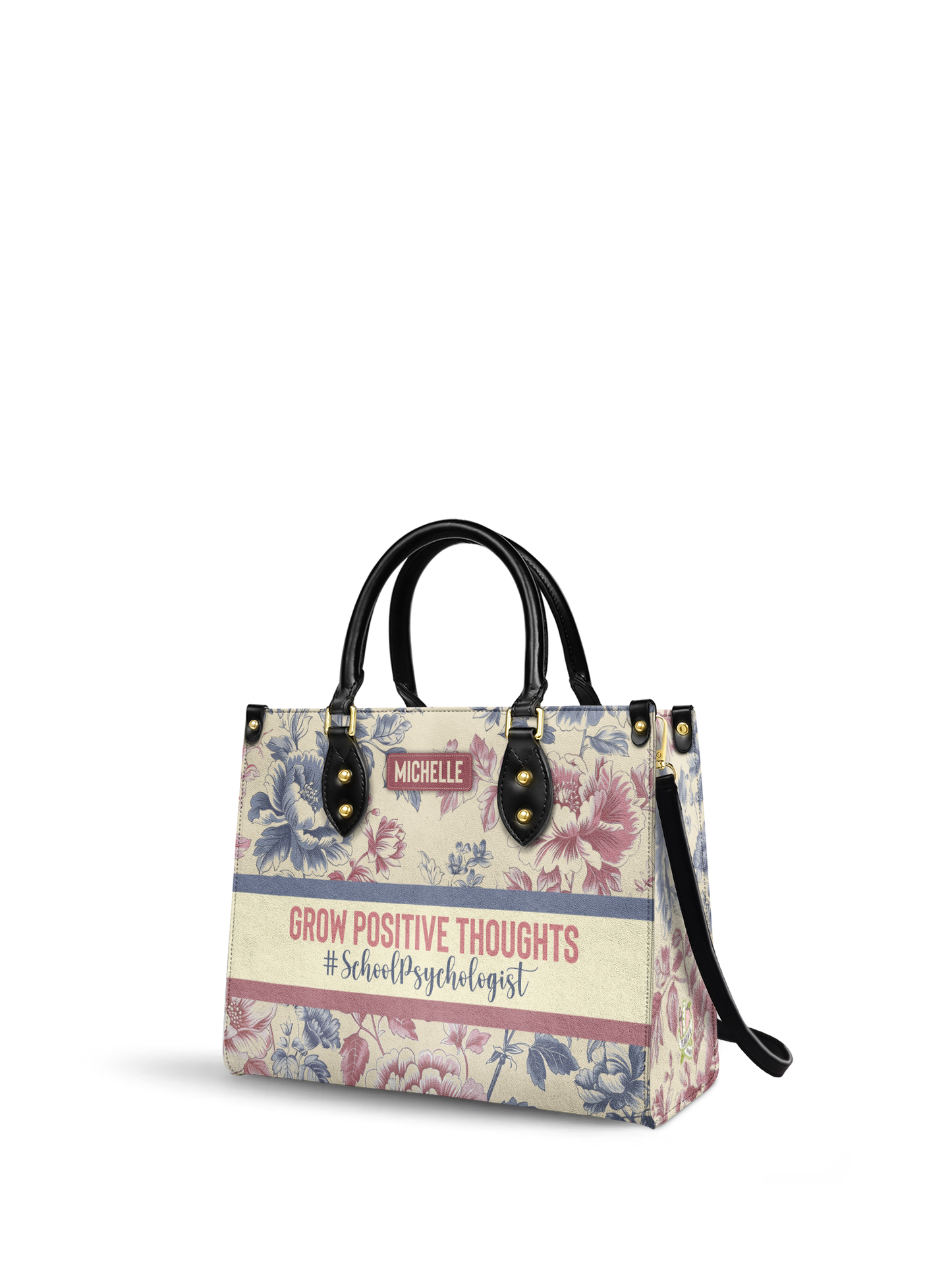 School Psychologist Grow Positive Thoughts Leather Bag