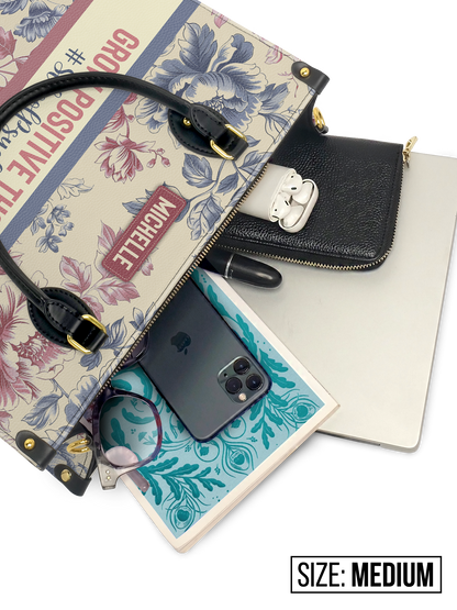 School Psychologist Grow Positive Thoughts Leather Bag