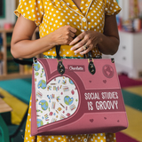 Social Studies Is Groovy HHAY2905003A Leather Bag