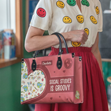 Social Studies Is Groovy HHAY2905003A Leather Bag