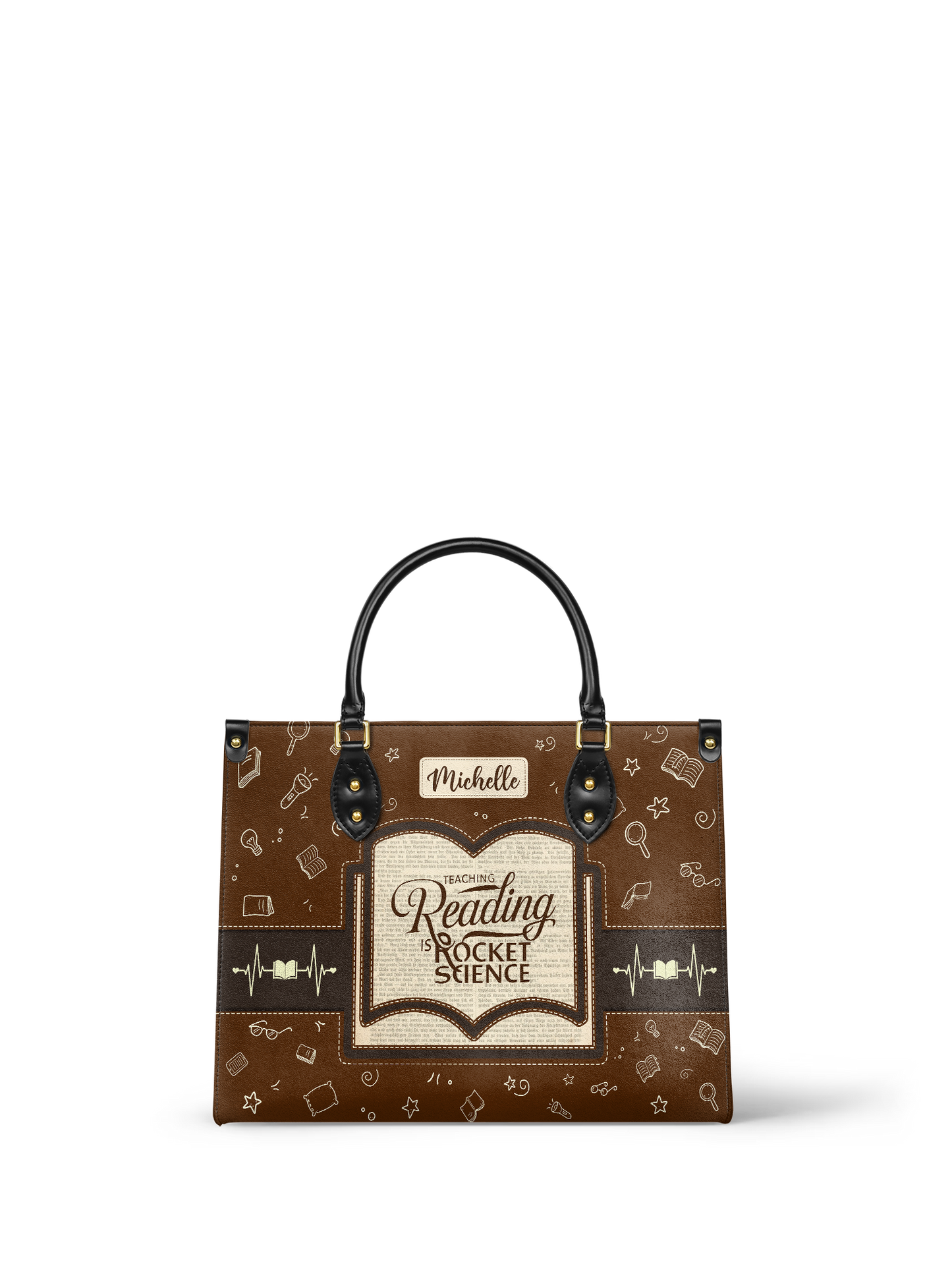 Teaching Reading Is Rocket Science Leather Bag