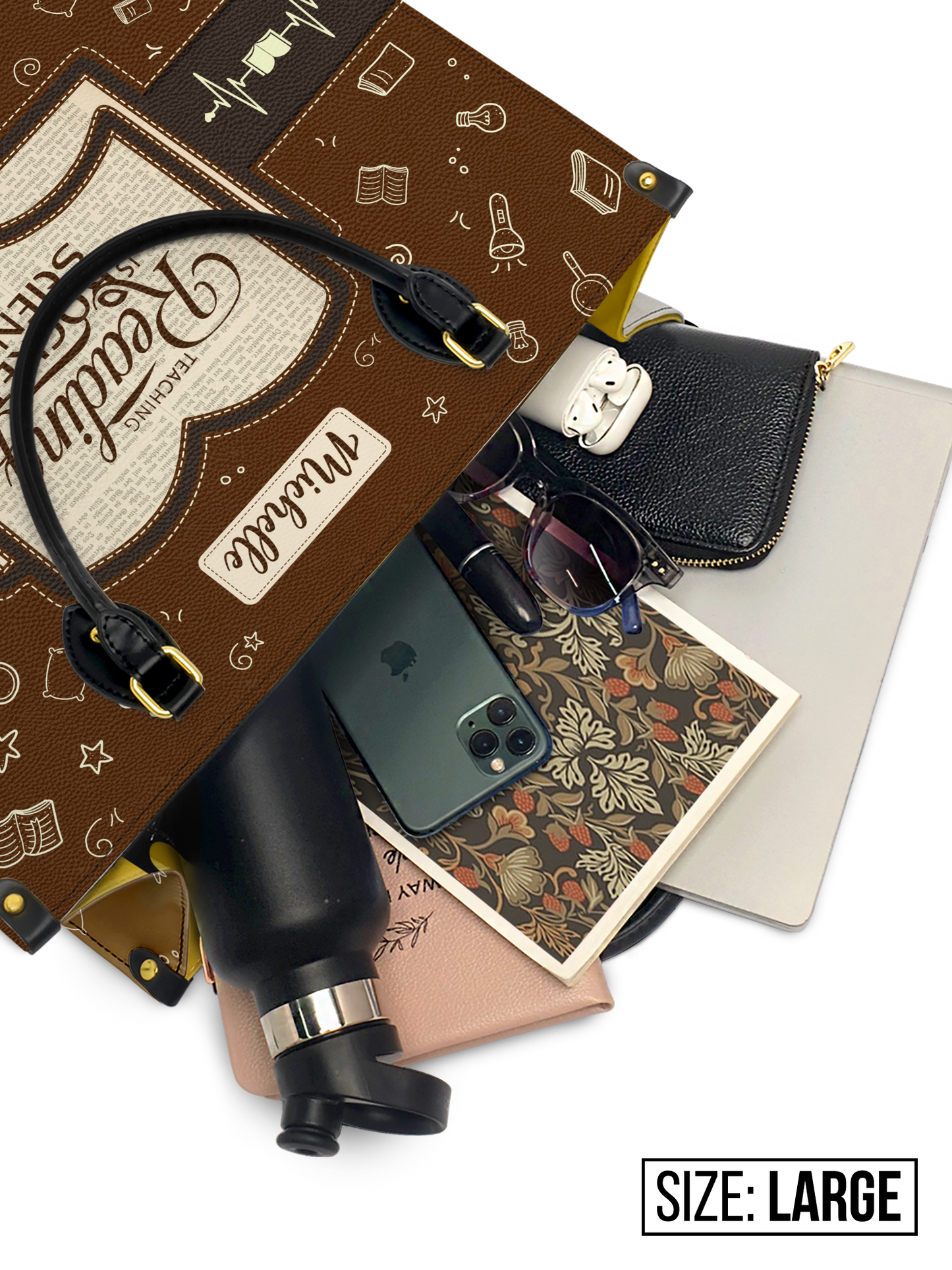 Teaching Reading Is Rocket Science Leather Bag