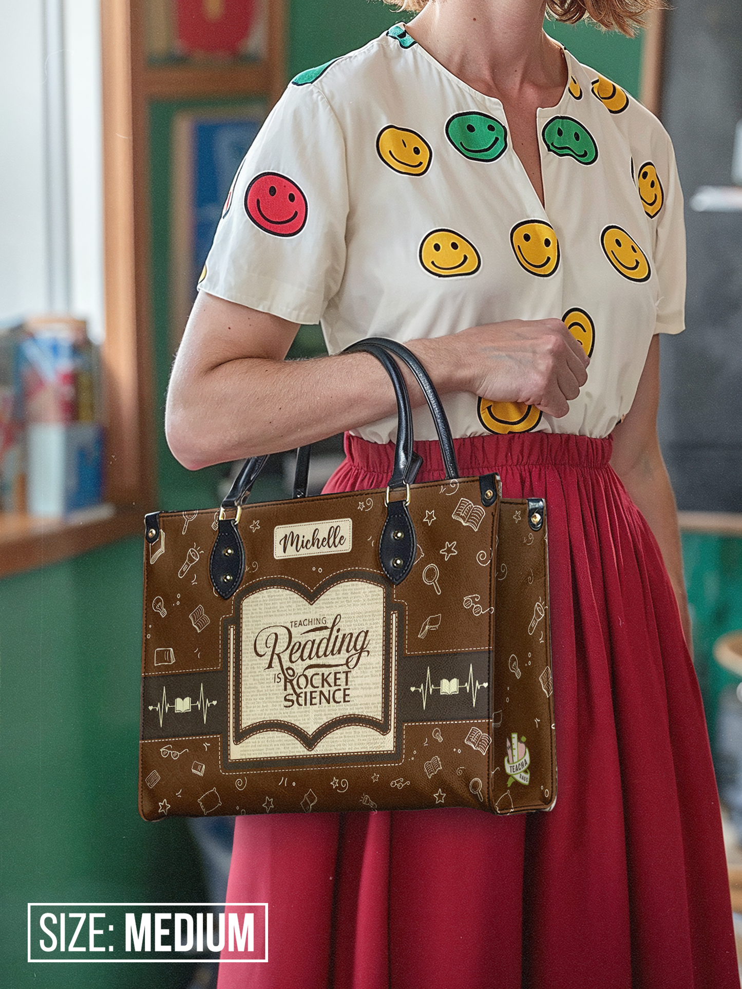 Teaching Reading Is Rocket Science Leather Bag