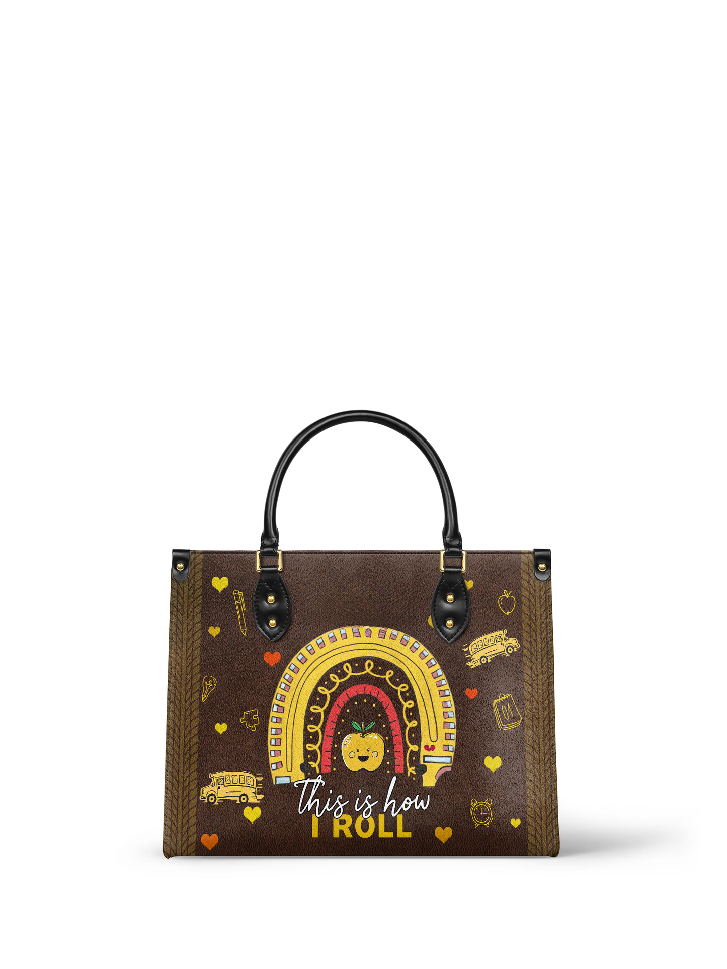 This Is How I Roll School Bus Driver Leather Bag