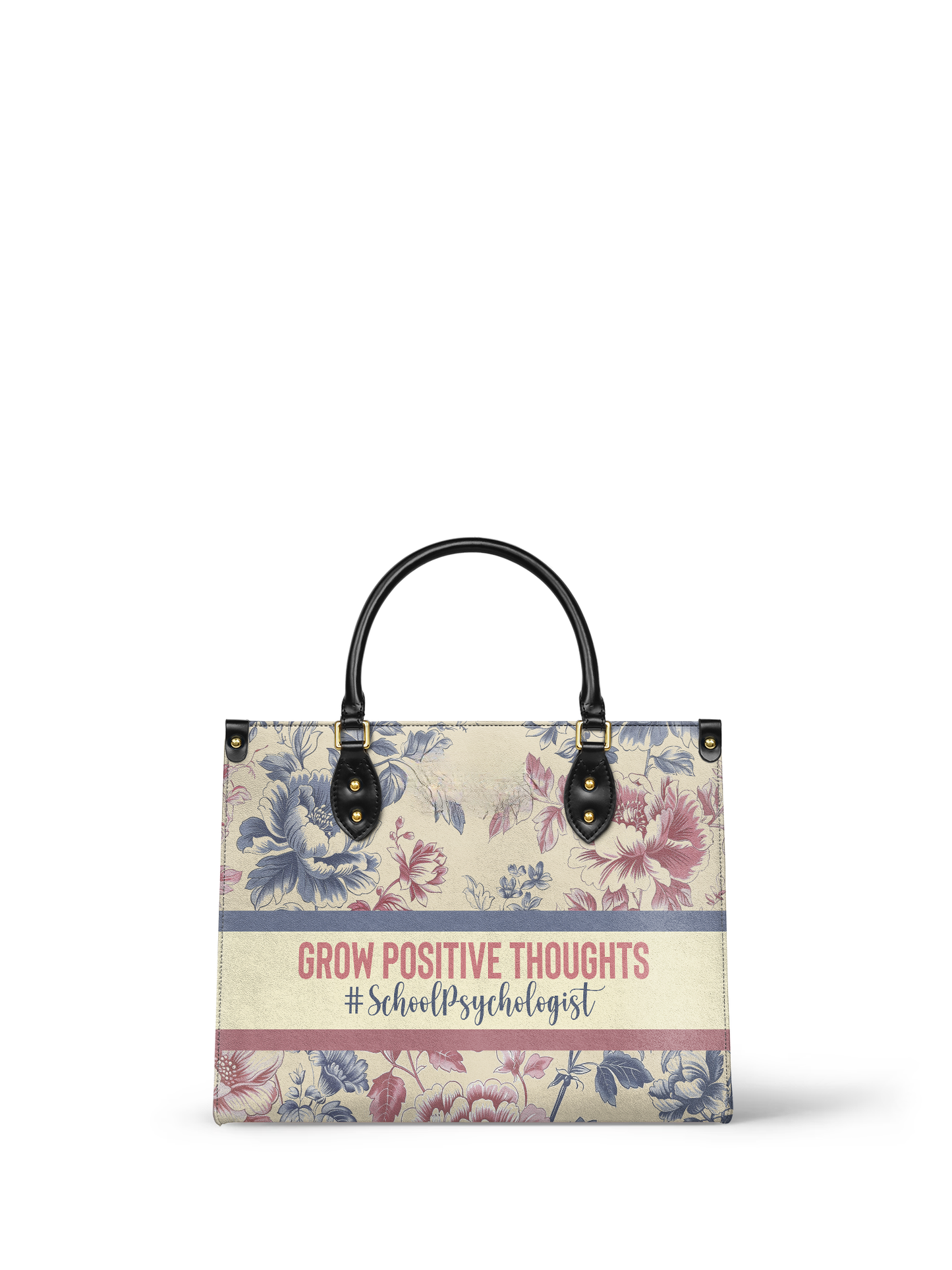 School Psychologist Grow Positive Thoughts Leather Bag