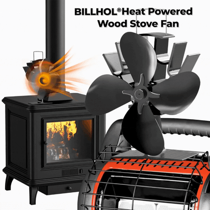 Billhol® Heat Powered Wood Stove Fan