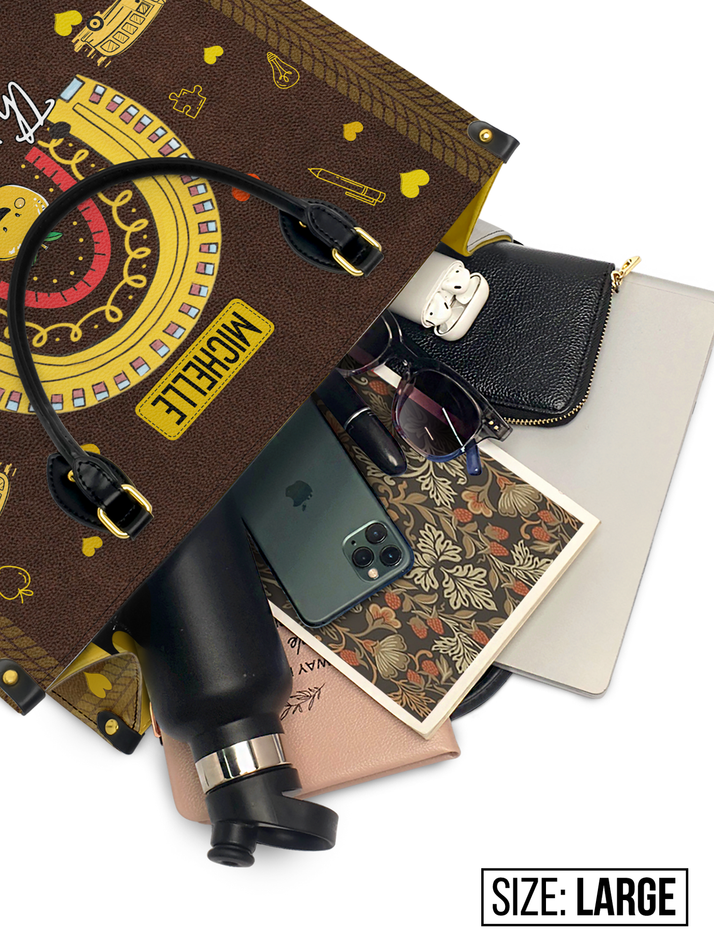 This Is How I Roll School Bus Driver Leather Bag