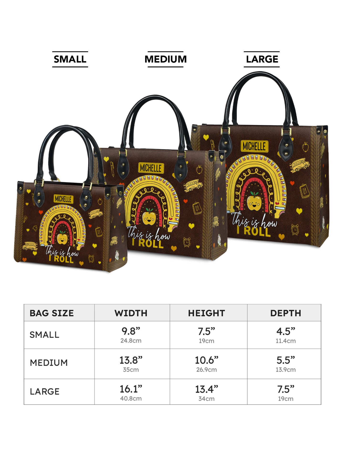 This Is How I Roll School Bus Driver Leather Bag