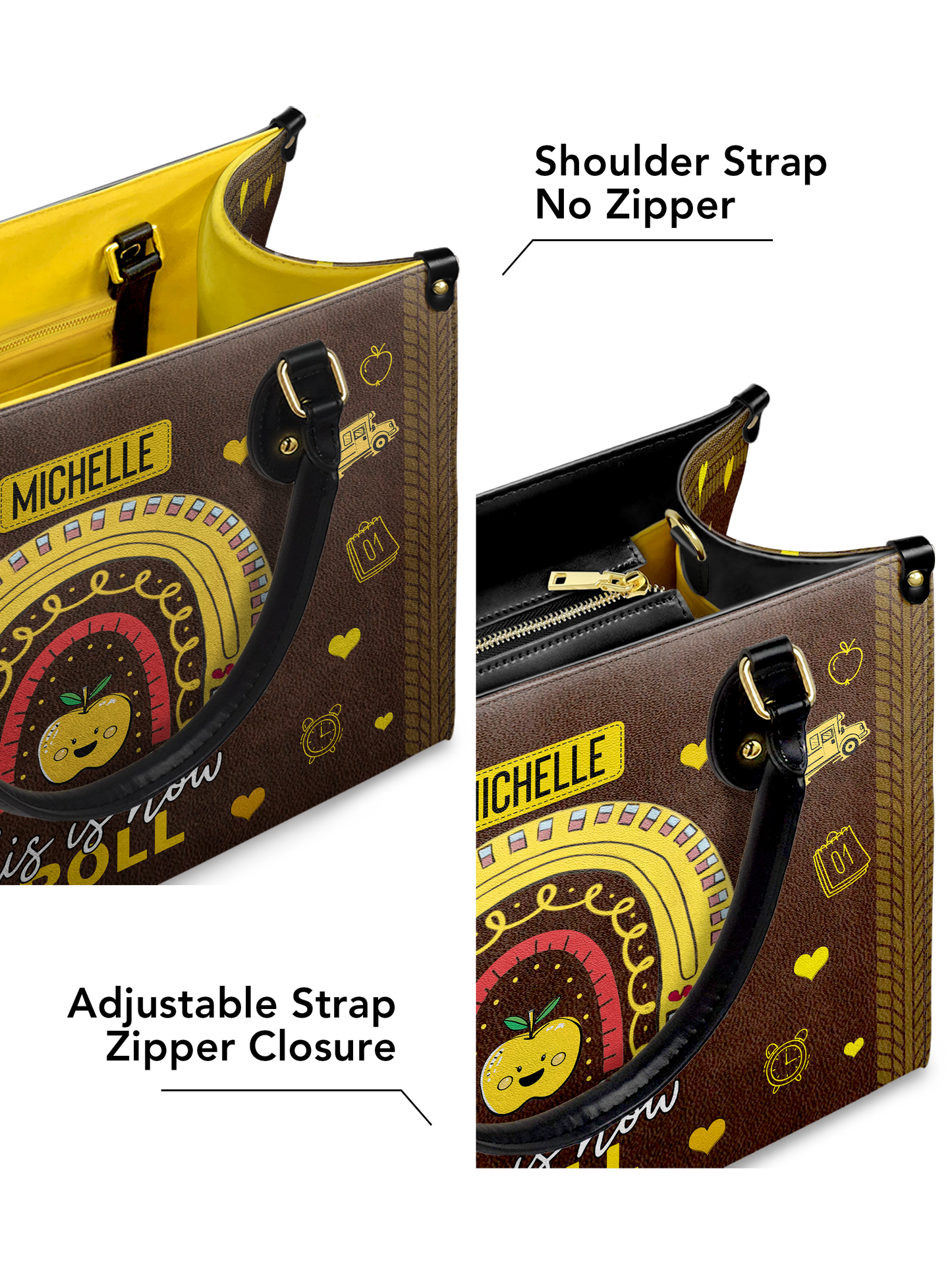 This Is How I Roll School Bus Driver Leather Bag