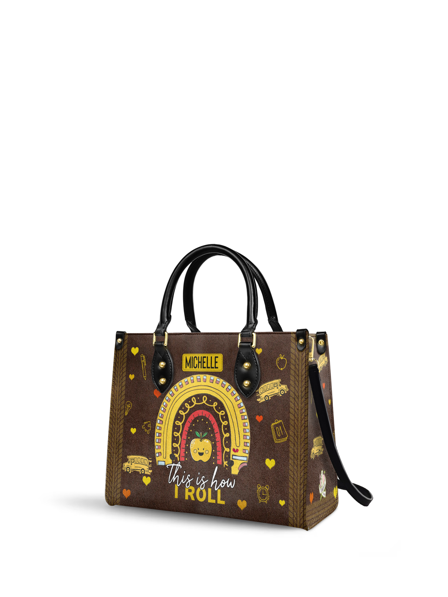 This Is How I Roll School Bus Driver Leather Bag