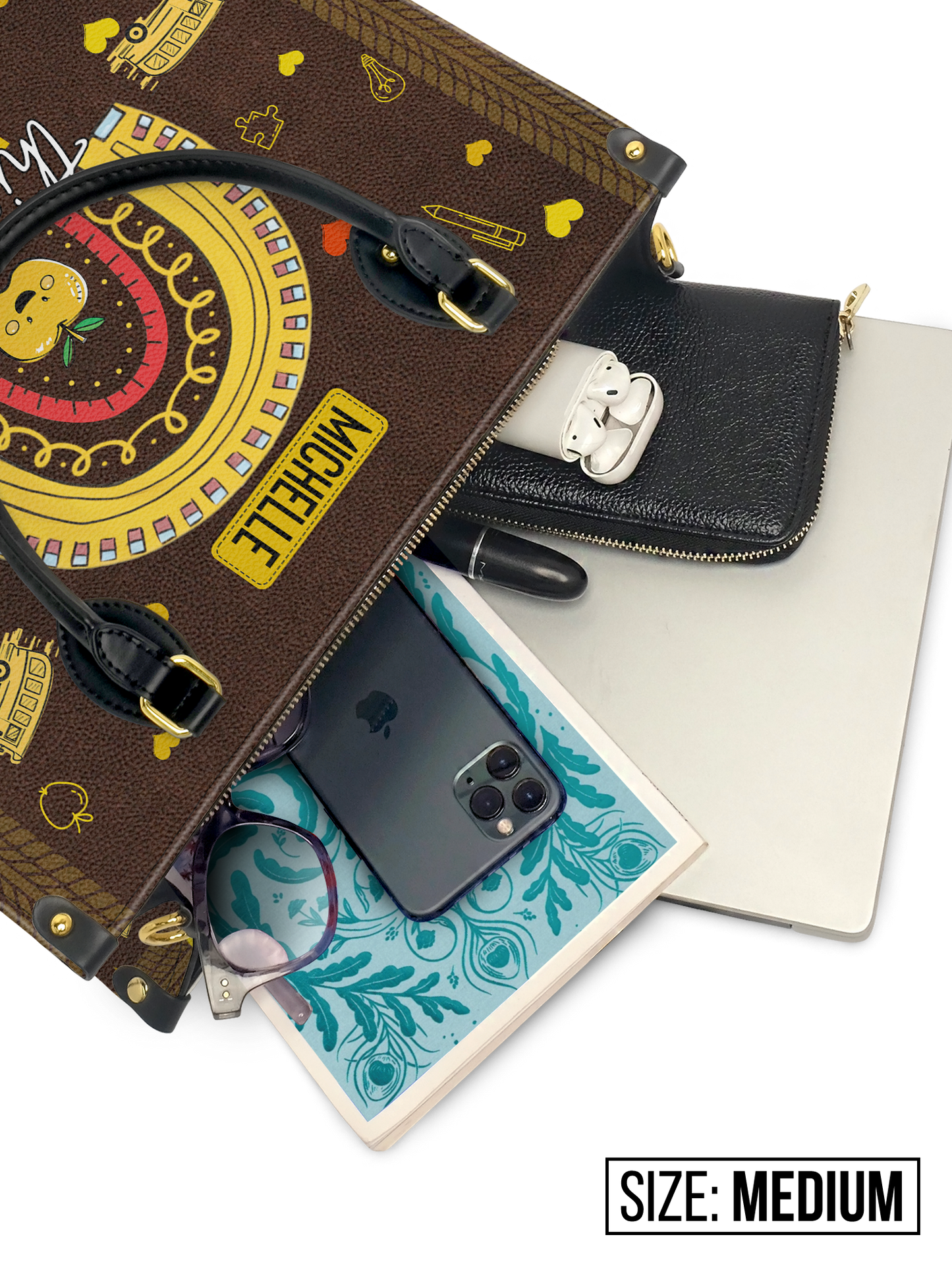 This Is How I Roll School Bus Driver Leather Bag