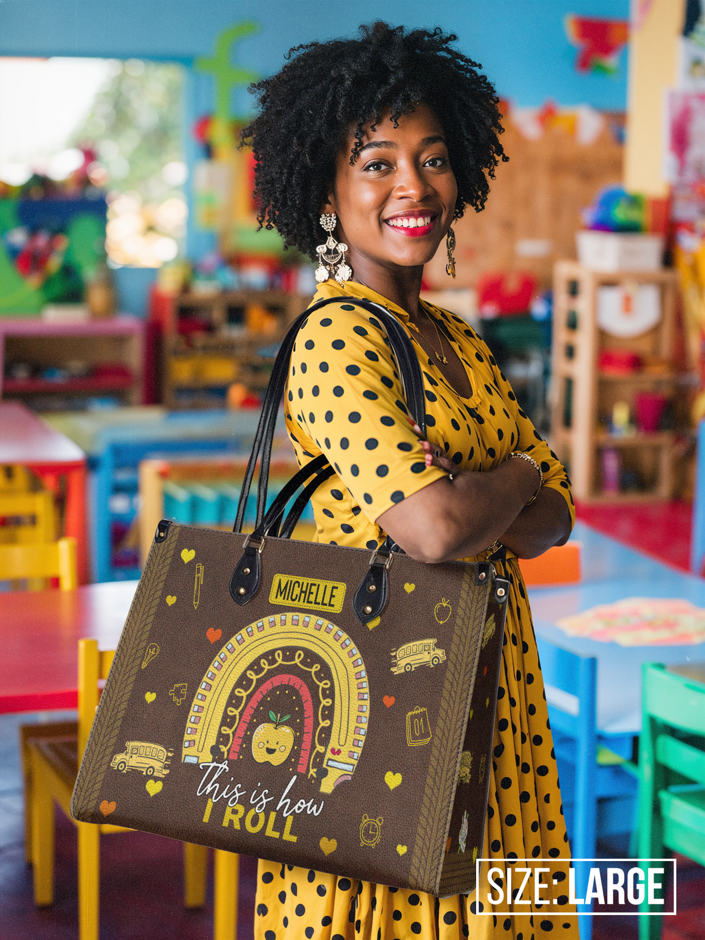 This Is How I Roll School Bus Driver Leather Bag