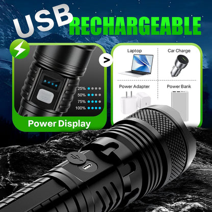 990000LM Super Bright Survival Flashlight for Every Adventure!