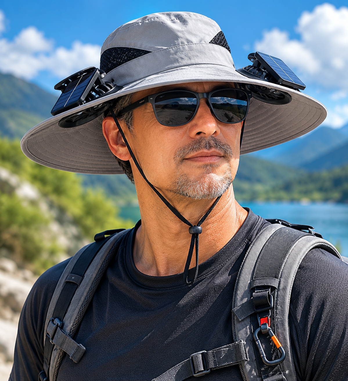 Father's Day Best Sellers ☀️Solar-Powered Outdoor Cooling Fan Hat With Mist
