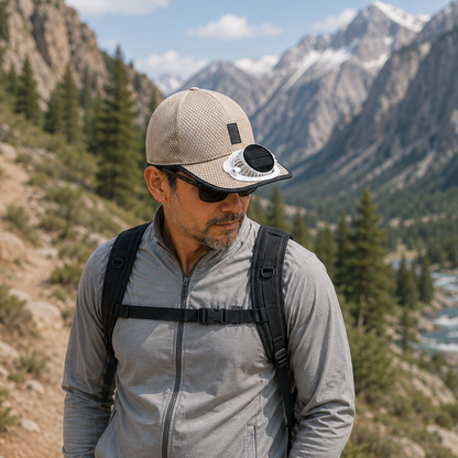 BIGGEST SALE 50% OFF ✨ 2026 Pro Outdoor Cooling Hat – Solar + USB Dual-Powered Fan Cap with UPF 50+ Sun Protection