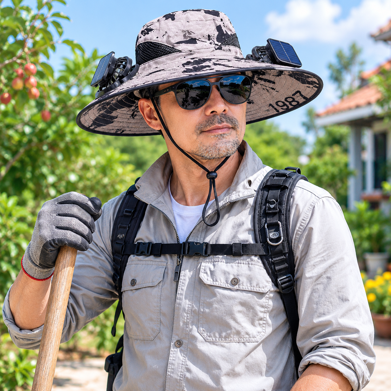 Father's Day Best Sellers ☀️Solar-Powered Outdoor Cooling Fan Hat With Mist