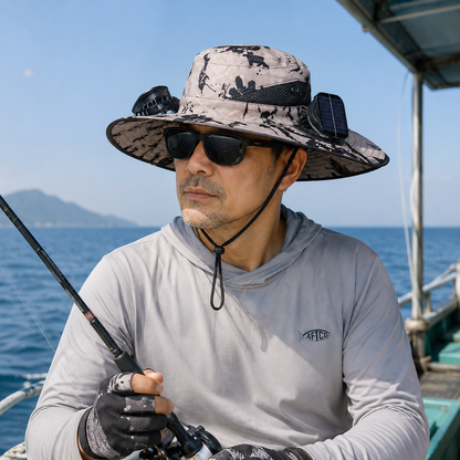 Father's Day Best Sellers ☀️Solar-Powered Outdoor Cooling Fan Hat With Mist