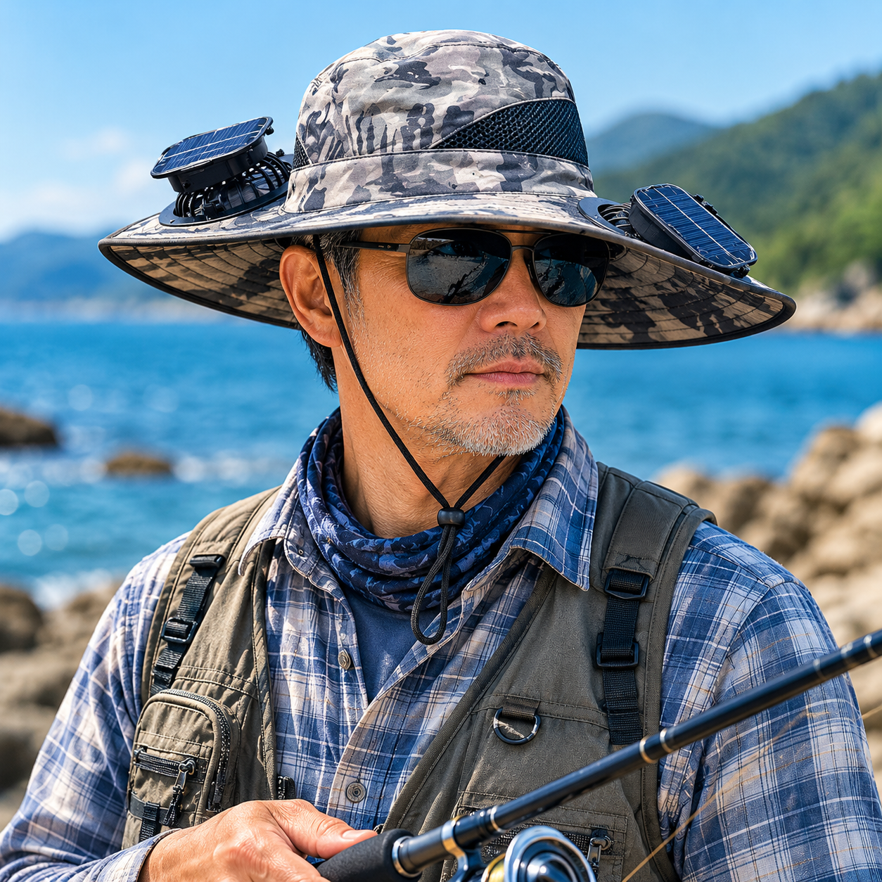 Father's Day Best Sellers ☀️Solar-Powered Outdoor Cooling Fan Hat With Mist