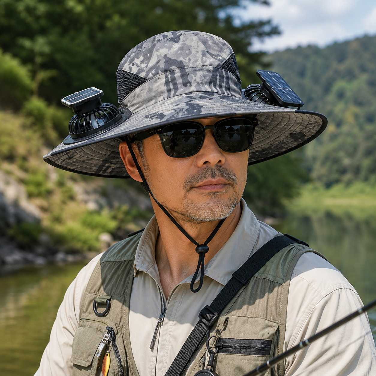Father's Day Best Sellers ☀️Solar-Powered Outdoor Cooling Fan Hat With Mist
