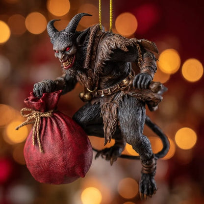 2026 Krampus Christmas Acrylic Ornament – Dark Holiday Mischief Collection