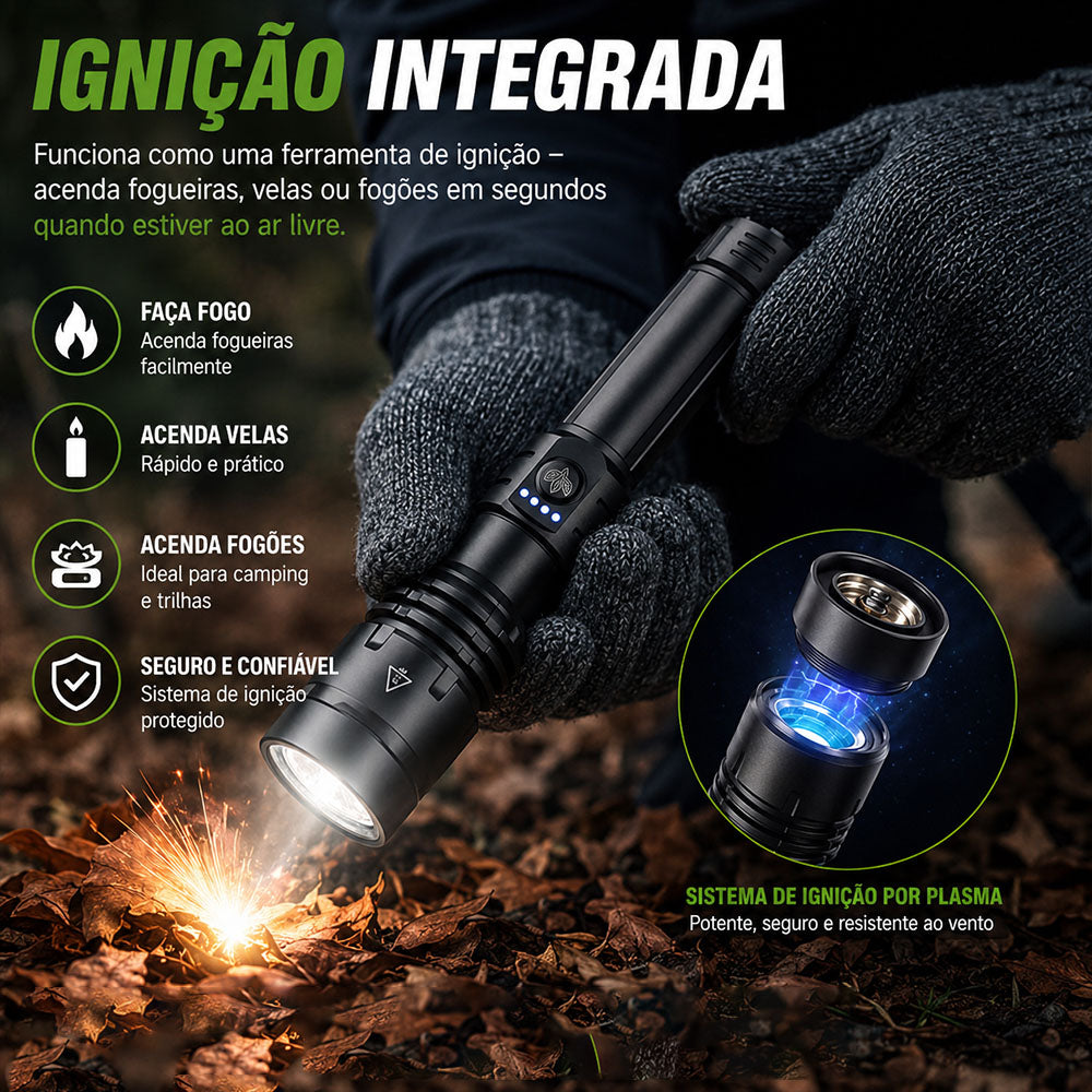 🔥60% DE DESCONTO!!⏰ 🔦 Super Bright Ultimate Tactical Flashlight, Resistência de Grau Militar – Feita para Qualquer Emergência