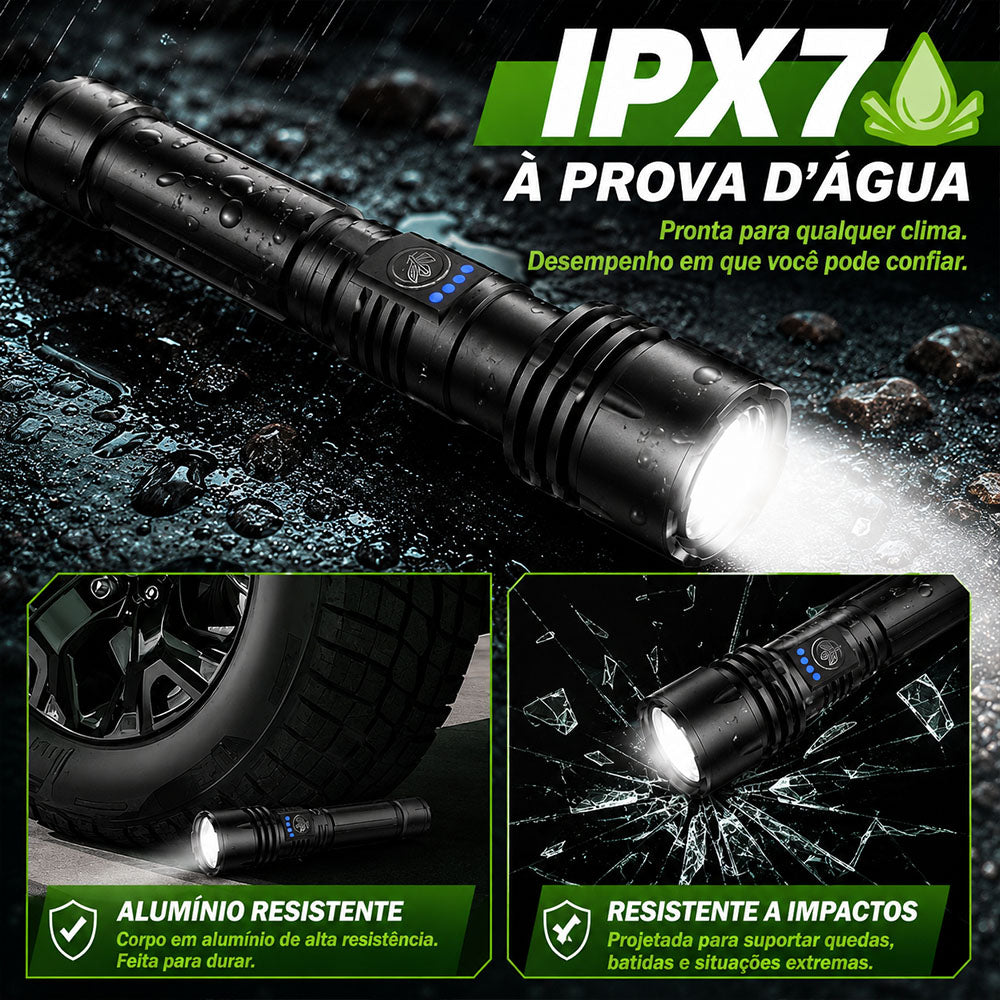 🔥60% DE DESCONTO!!⏰ 🔦 Super Bright Ultimate Tactical Flashlight, Resistência de Grau Militar – Feita para Qualquer Emergência