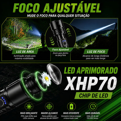 🔥60% DE DESCONTO!!⏰ 🔦 Super Bright Ultimate Tactical Flashlight, Resistência de Grau Militar – Feita para Qualquer Emergência