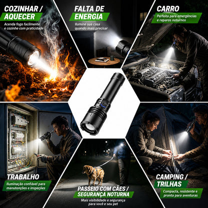 🔥60% DE DESCONTO!!⏰ 🔦 Super Bright Ultimate Tactical Flashlight, Resistência de Grau Militar – Feita para Qualquer Emergência