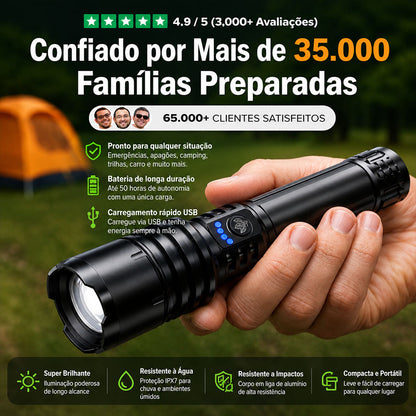 🔥60% DE DESCONTO!!⏰ 🔦 Super Bright Ultimate Tactical Flashlight, Resistência de Grau Militar – Feita para Qualquer Emergência