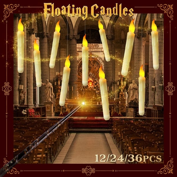 2025 Holiday Magic Flameless Floating Candles (12PCs With Wand)