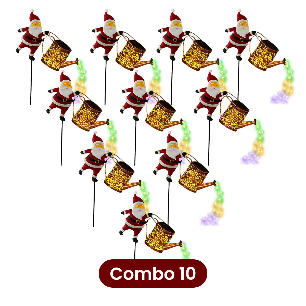 TLOPA® Solar Santa Claus Watering Can Light 🎄