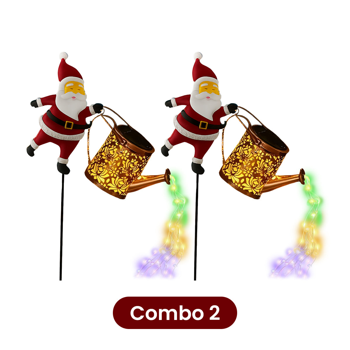 TLOPA® Solar Santa Claus Watering Can Light 🎄