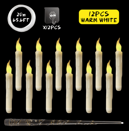 2025 Holiday Magic Flameless Floating Candles (12PCs With Wand)