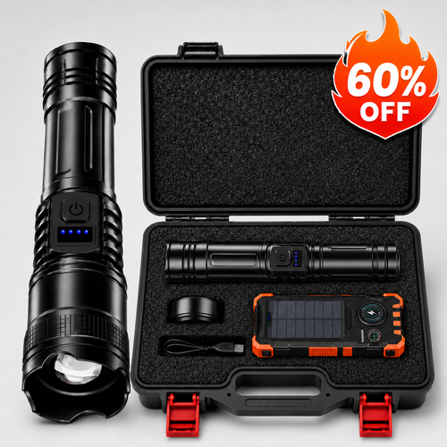 SALE 60% OFF ⏰Super Bright Ultimate Military-Grade Flashlight 🔦  for Outdoor, Hiking & Emergencies