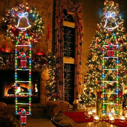TLOPA® LED Christmas Ladder Decoration Lights with Santa Claus