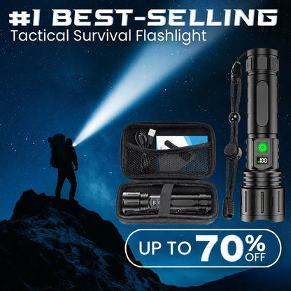 BEST DEAL 70% OFF +🎁Version 2026 Super Bright Ultimate Survival Flashlight|2M+ Sold Worldwide ️🏆80X Brighter Beam|120-Hour Battery |Military-Grade CREE LED