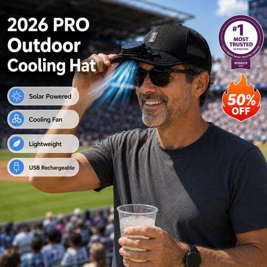 Father's Day 50% OFF ✨ 2026 Pro Outdoor Cooling Hat – Solar + USB Dual-Powered Fan Cap with UPF 50+ Sun Protection