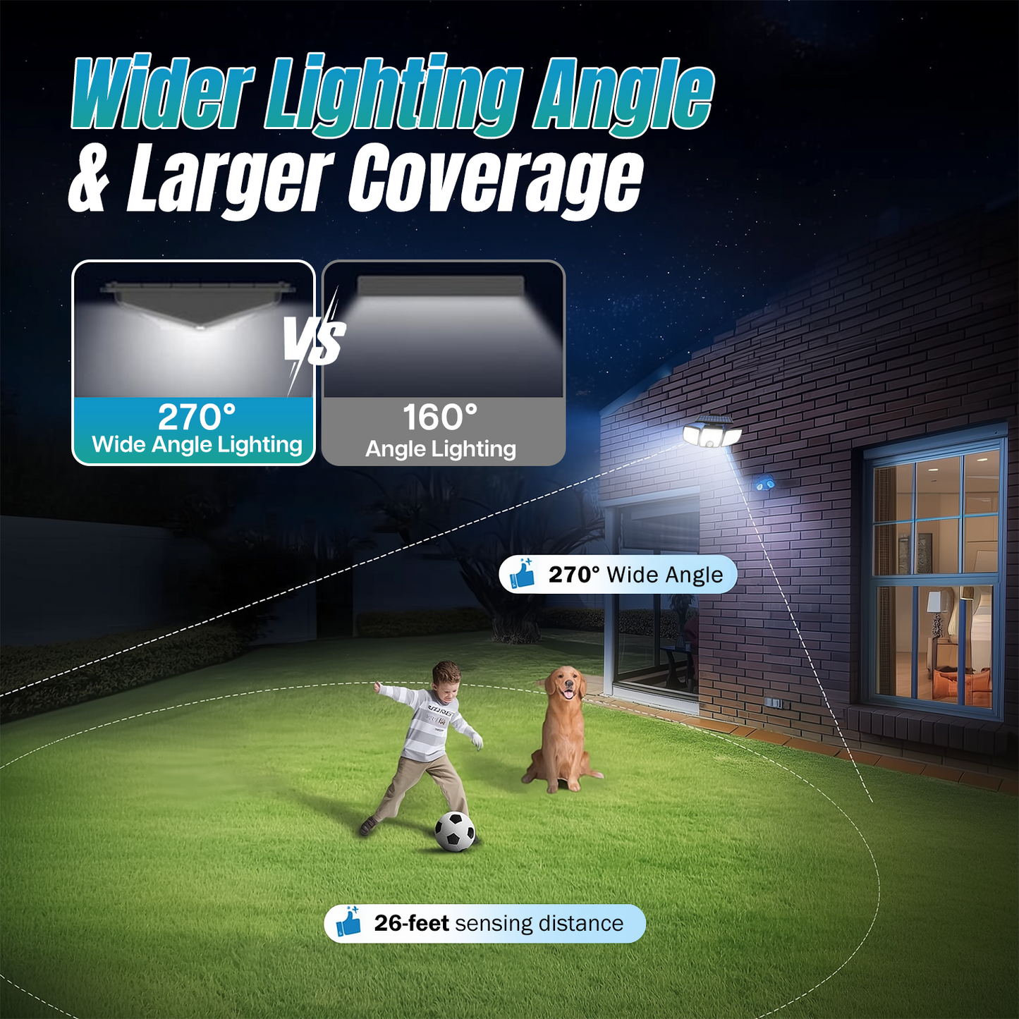 2M+ SOLD️ 🏆 Solar Outdoor Light with PIR Motion Sensor & 3 Lighting Modes