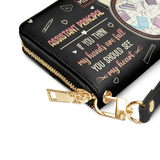 Assistant Principal If You Think My Hands Are Full You Should See My Heart NNRZ01108171IP Zip Around Leather Wallet