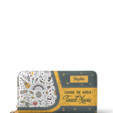 Change The World Teach Music NNRZ01102036SL Zip Around Leather Wallet