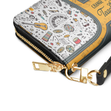 Change The World Teach Music NNRZ01102036SL Zip Around Leather Wallet