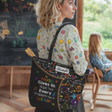 Math Gives Us Hope That Every Problem Has A Solution DNRZ30088955ZR Leather Tote Bag