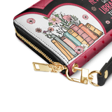 Never Argue With A Librarian They Know Too Much NNRZ01102466FX Zip Around Leather Wallet