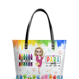 Paraeducator Teacher DNRZ30081567IR Leather Tote Bag
