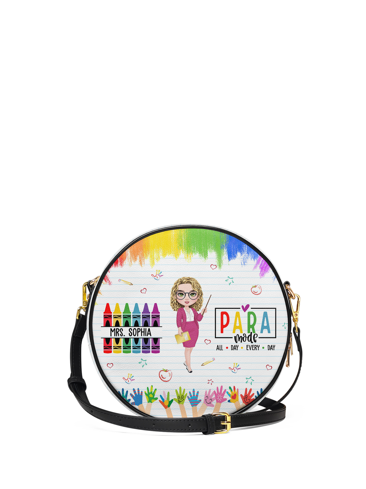 Paraeducator Teacher Circle Crossbody Bag