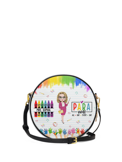 Paraeducator Teacher Circle Crossbody Bag