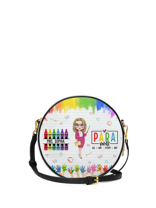 Paraeducator Teacher Circle Crossbody Bag
