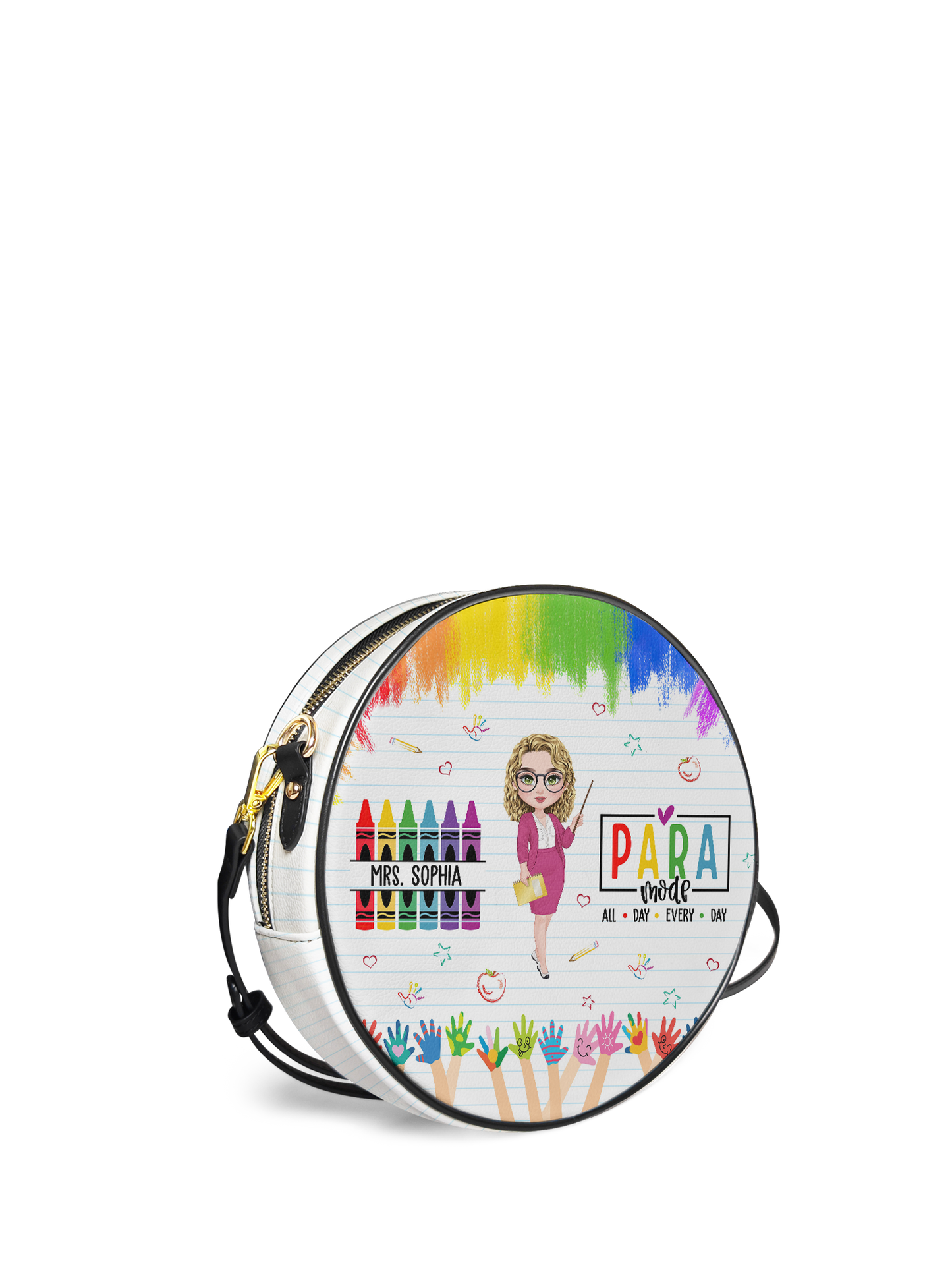 Paraeducator Teacher Circle Crossbody Bag