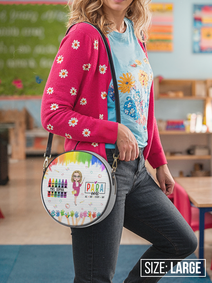 Paraeducator Teacher Circle Crossbody Bag